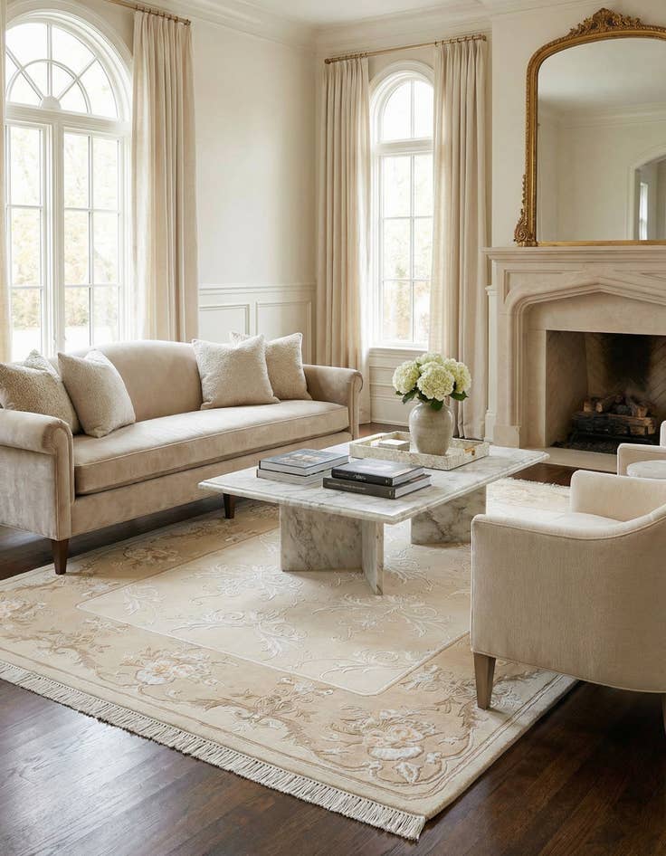 Detail image of 6' 1 x 7' 10  Hand Knotted Darya Rug