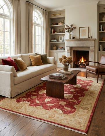 5' 8 x 7' 10 Hand Knotted Peshawar Ziegler Rug