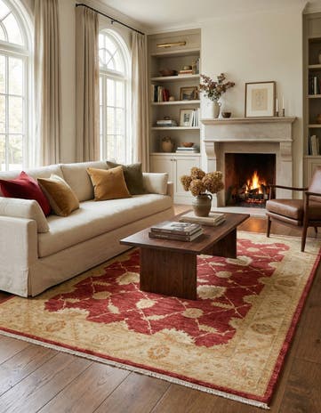 5' 8 x 7' 10 Hand Knotted Peshawar Ziegler Rug
