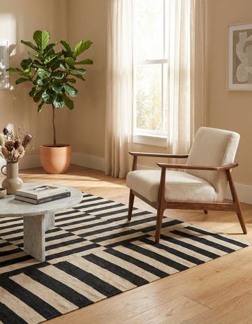 4' 2 x 5' 11 Hand Woven Kilim Modern Wool Rug