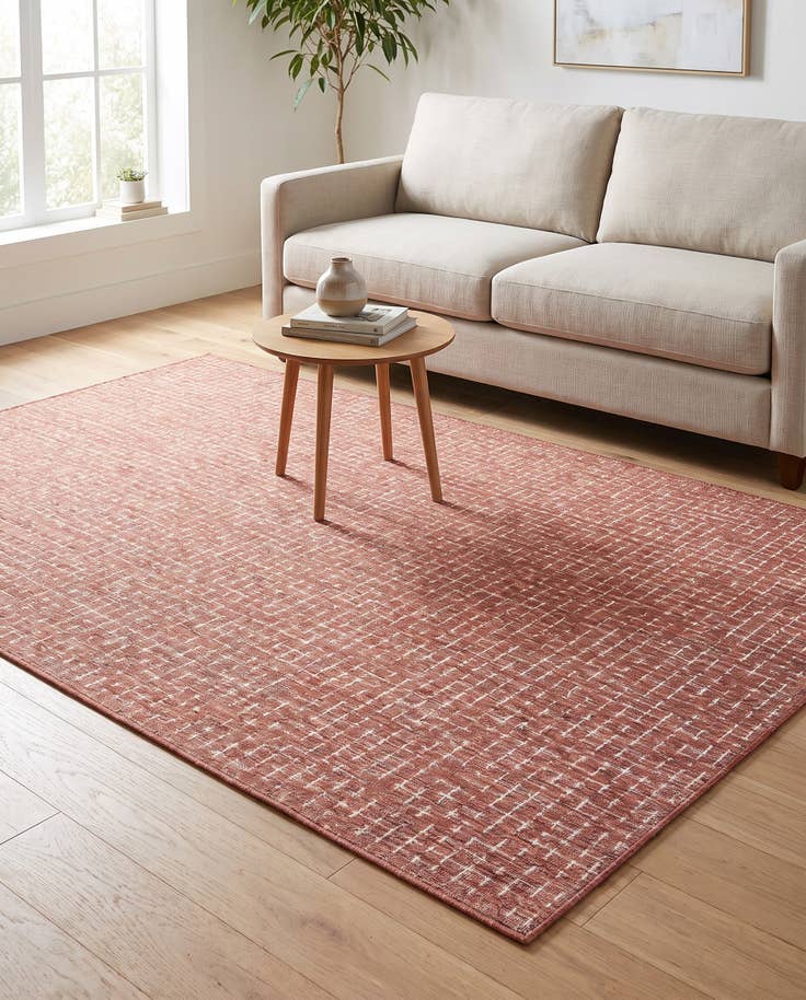 Detail image of 5' 3 x 8' Easy-Clean Checkered Indoor / Outdoor Rug