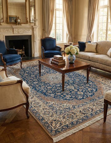 5' 7 x 7' 10 Hand Knotted Nain Rug