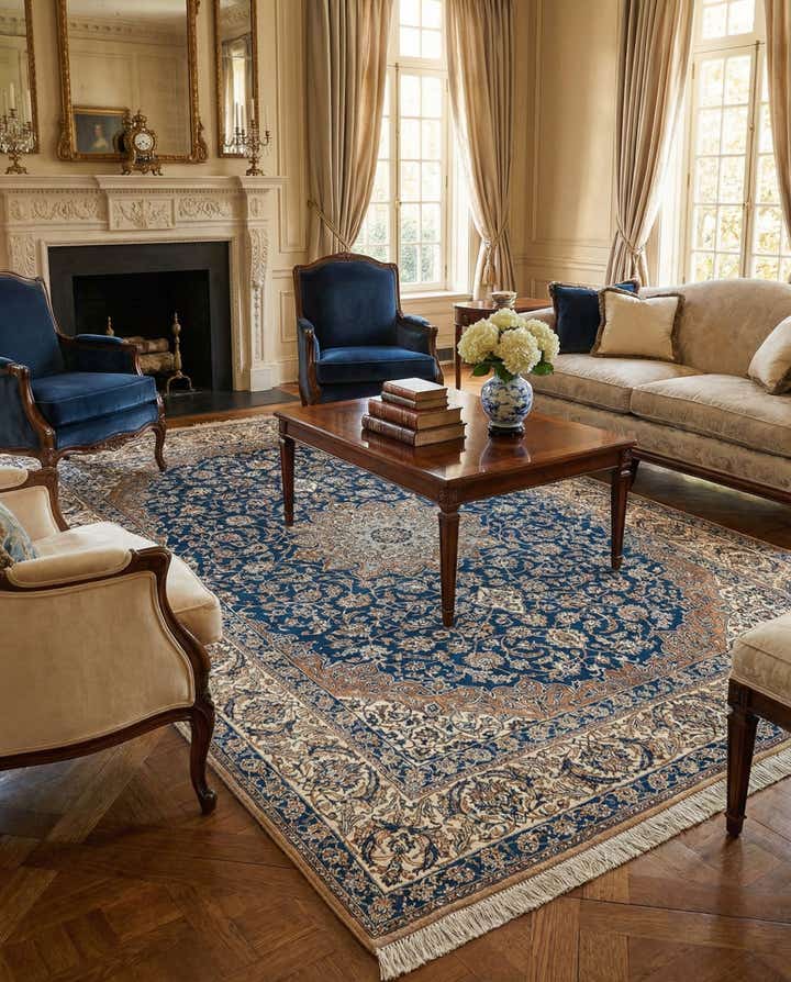 5' 7 x 7' 10 Hand Knotted Nain Rug