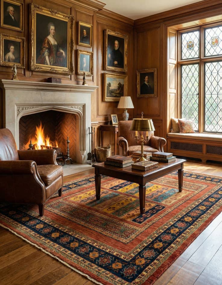 Detail image of 4' 9 x 6' 11 Luribaft Wool Rug