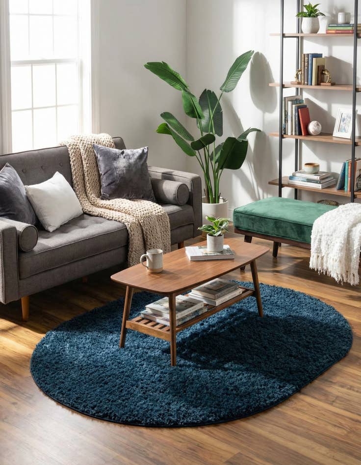 Detail image of 5' x 8' Everyday Shag Oval Rug