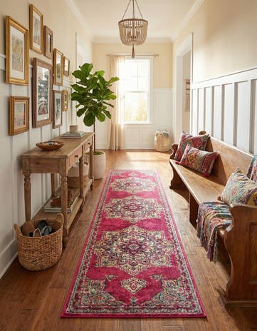 2' 7 x 10' Washable Fleur Runner Rug