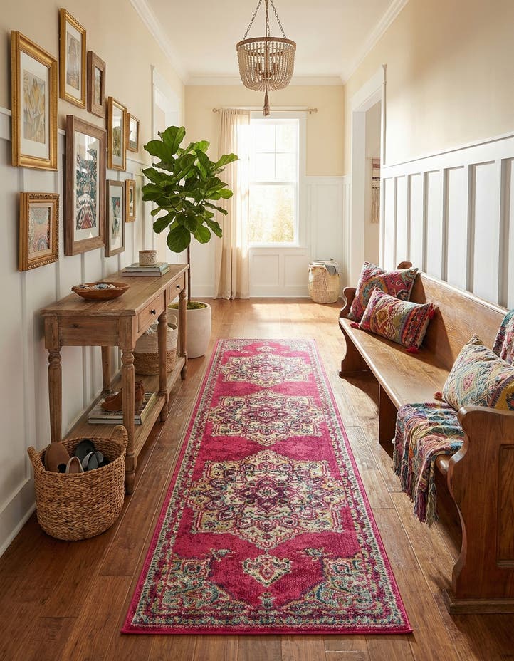 2' 7 x 10' Washable Fleur Runner Rug