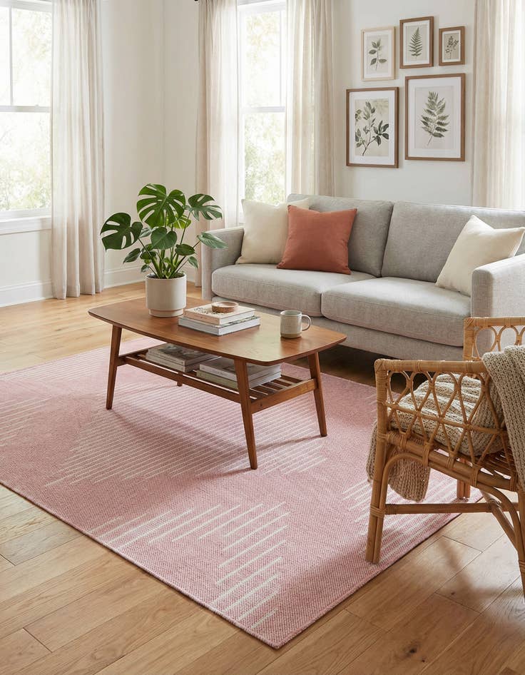 Detail image of 4' x 6'  Washable Modern Indoor / Outdoor Rug