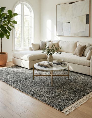 6' 5 x 10' Hand Knotted Moroccan Wool Rug