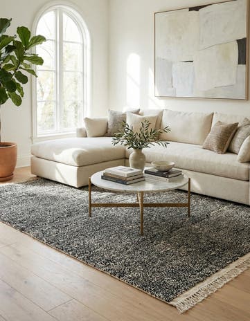 6' 5 x 10' Hand Knotted Moroccan Wool Rug