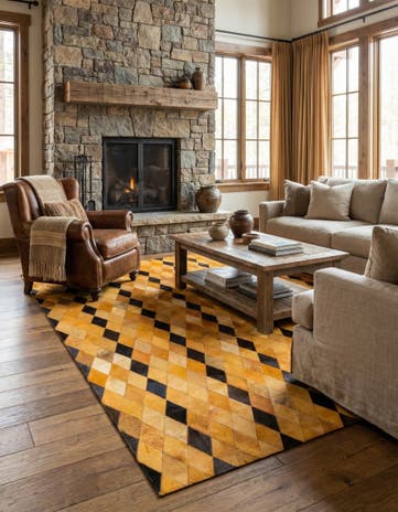 5' 1 x 7' 11 Cowhide Stocks Rug