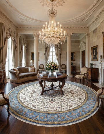 19' 6 x 19' 6 Tabriz Round Rug