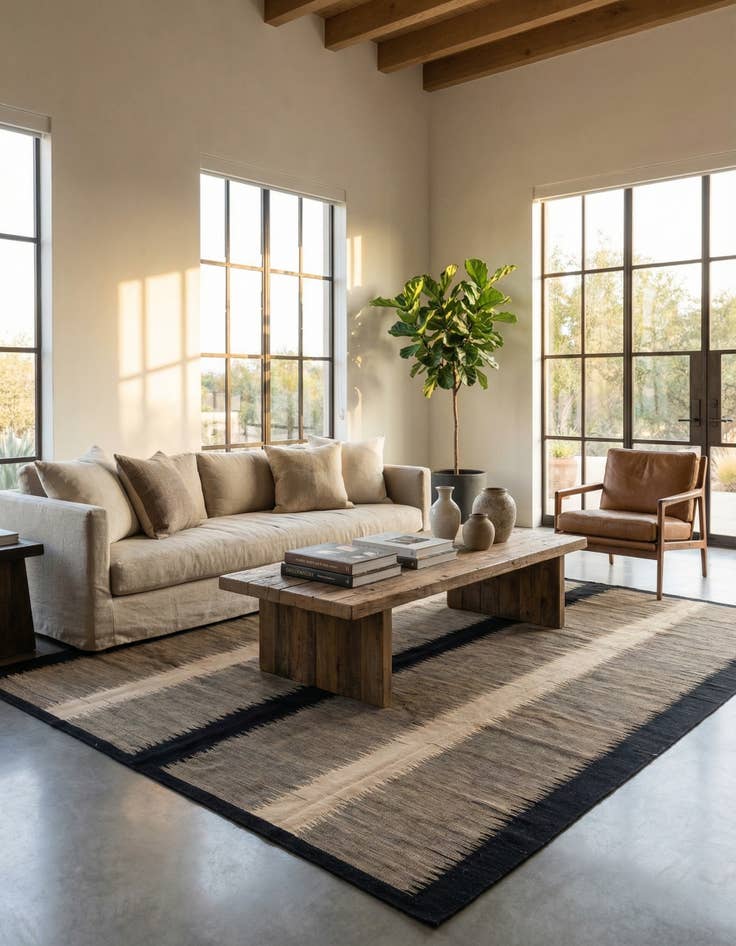 Detail image of 8' x 9' 7  Hand Woven Kilim Modern Wool Rug