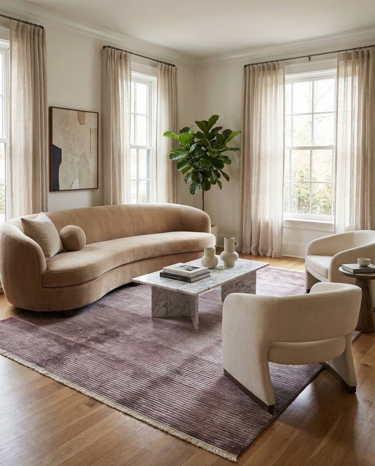 Detail image of 6' 7 x 9' 10 Hand Knotted Darya Wool Rug