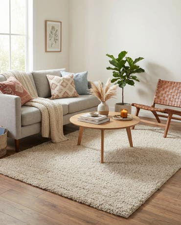  5' x 8' Soft Solid Shag Rug