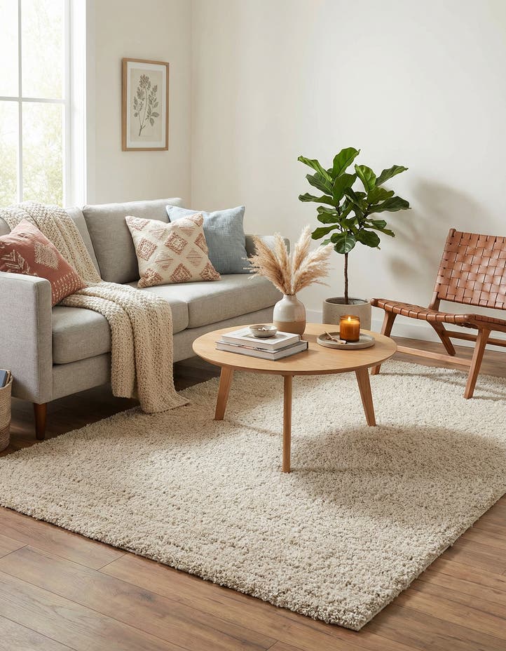 5' x 8' Soft Solid Shag Rug