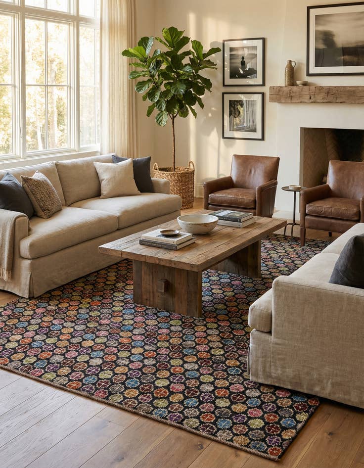 Detail image of 8' x 9' 10  Hand Knotted Darya Wool Rug