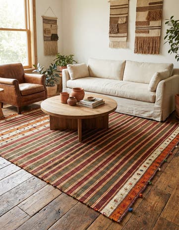 4' 9 x 6' 3 Jajim Wool Rug