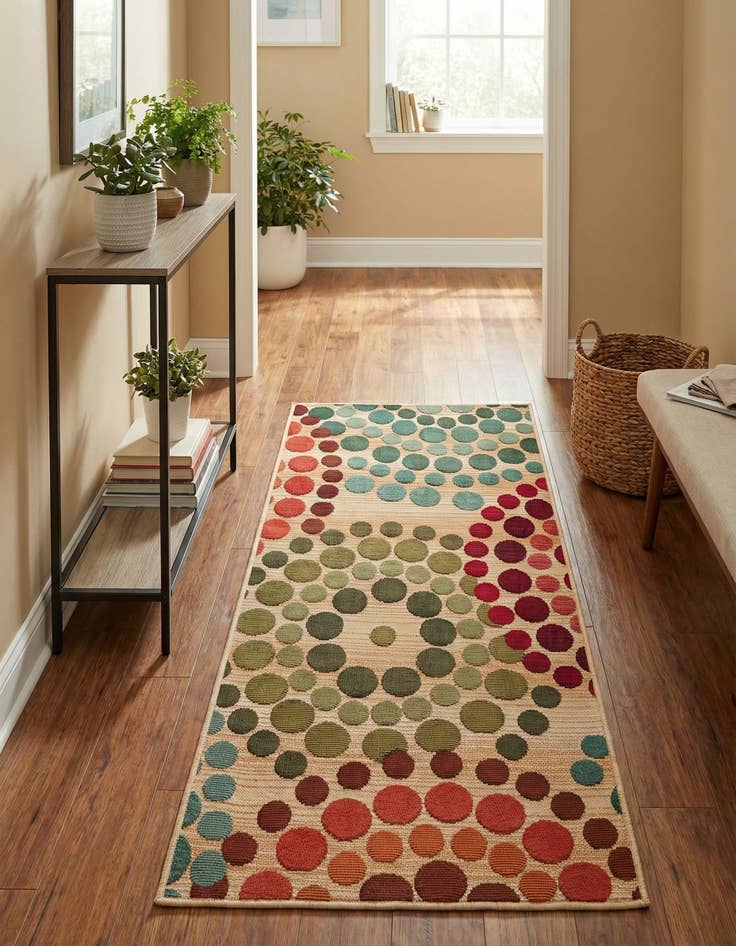 Detail image of 2' x 4' Easy-Clean Modern Indoor / Outdoor Runner Rug