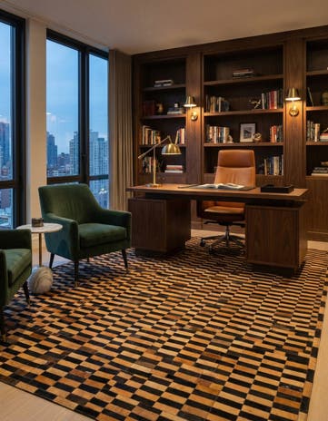 8' 1 x 9' 11 Cowhide - Patchwork Rug