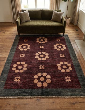 5' x 6' 5 Hand Knotted Modern Ziegler Rug
