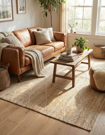 Ivory Handmade Braided Jute Rug
