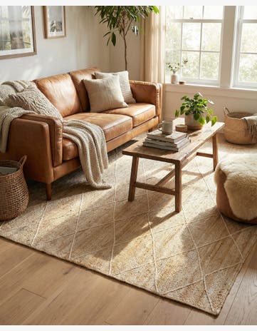 8' x 11' Handmade Braided Jute Rug