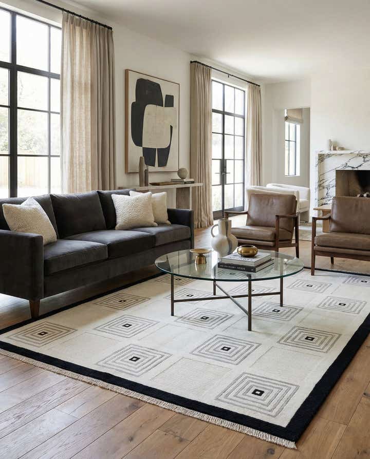 5' 7 x 7' 11 Hand Knotted Darya Wool Rug