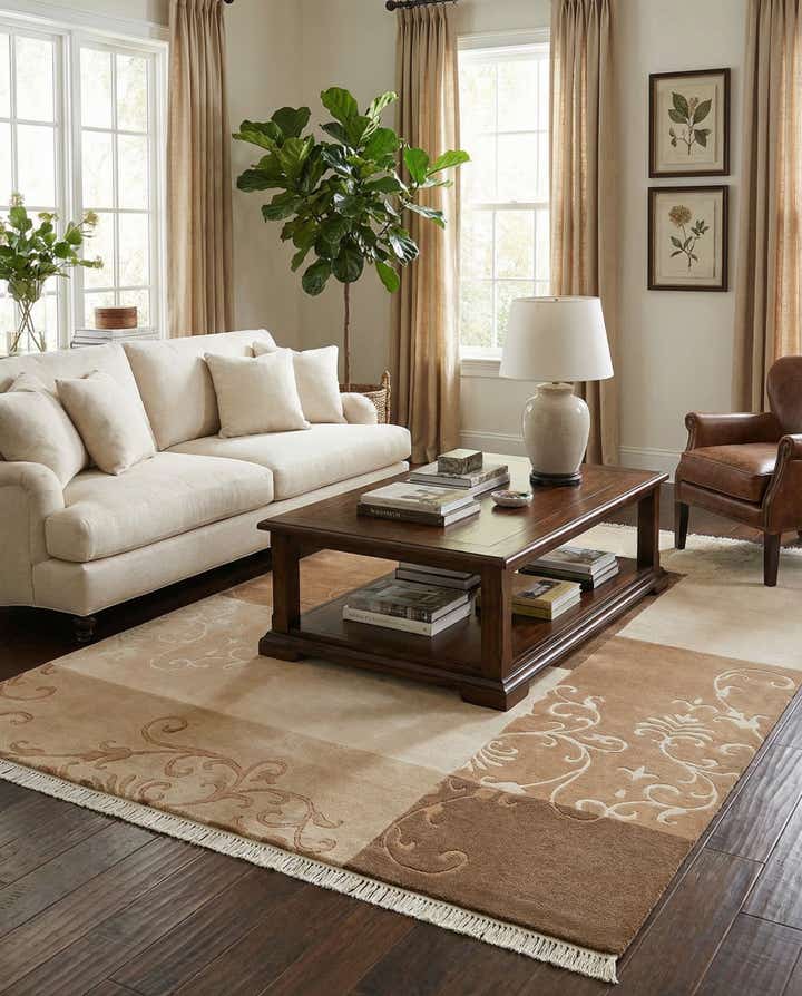 5' 7 x 8' Hand Knotted Darya Wool Rug