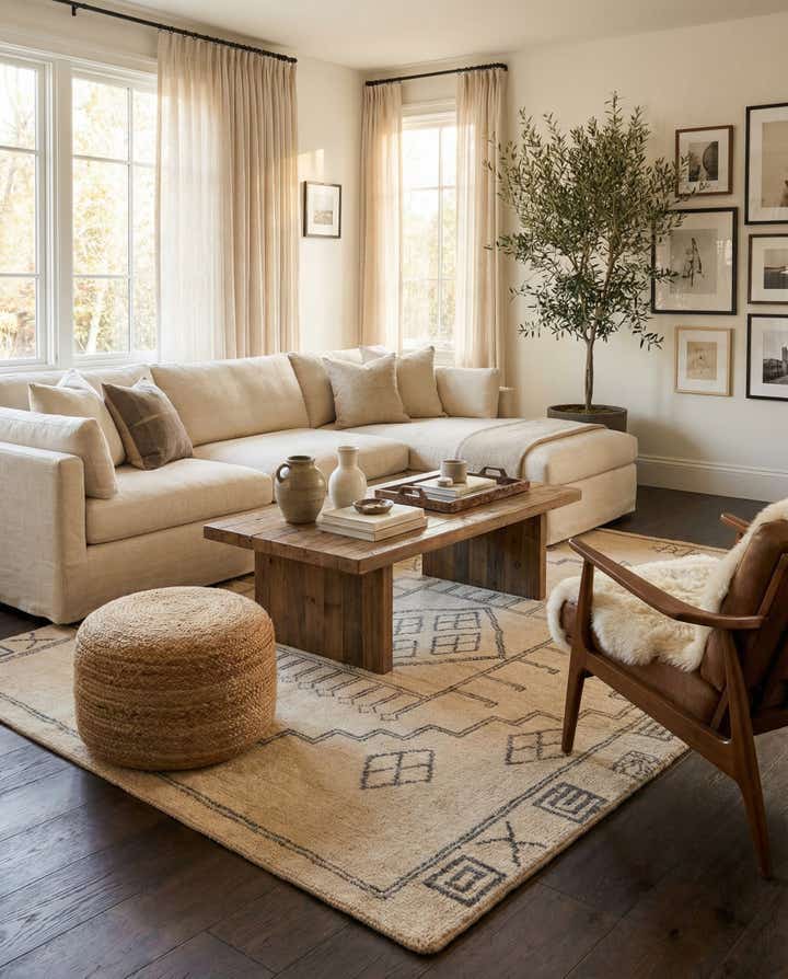 5' 8 x 7' 9 Hand Knotted Darya Wool Rug