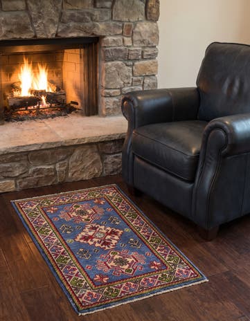 1' 11 x 3' 1 Hand Knotted Kazak Rug