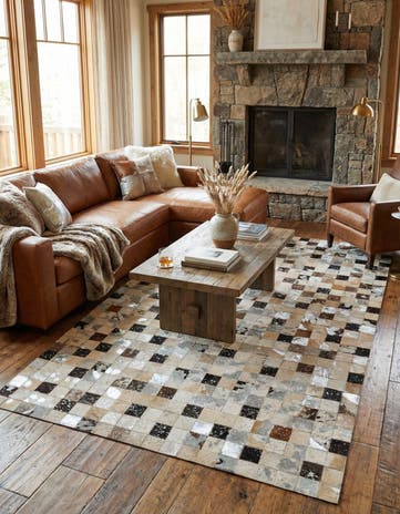 5' 1 x 8' 1 Cowhide - Patchwork Rug
