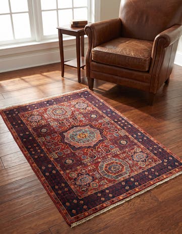 3' 4 x 5' Hand Knotted Mamluk Ziegler Rug