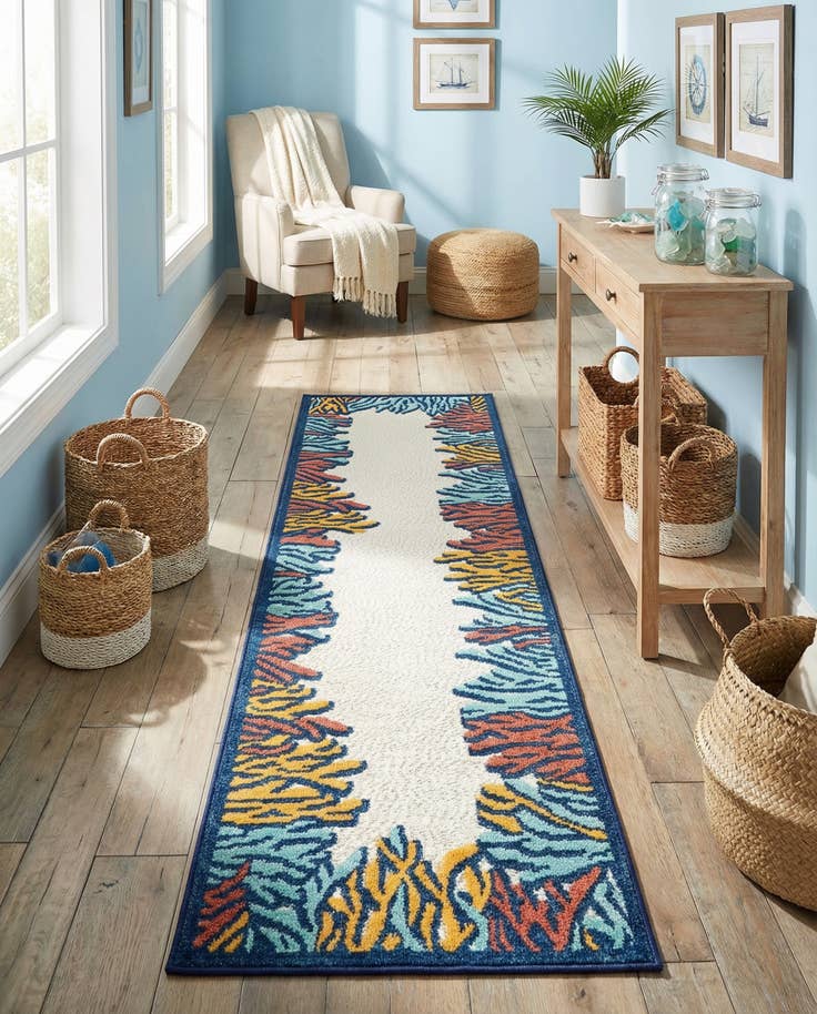 Detail image of 2' x 10' Easy-Clean Belize Indoor / Outdoor Runner Rug