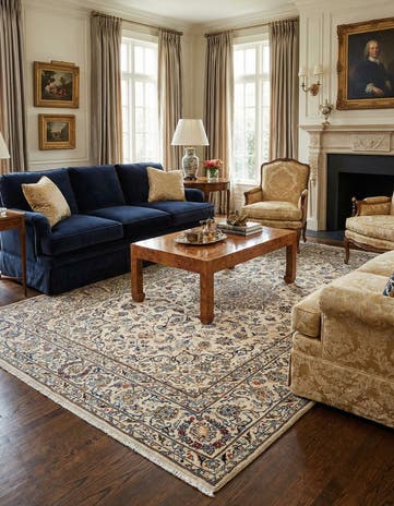 6' 5 x 10' 2 Kashan Wool Rug