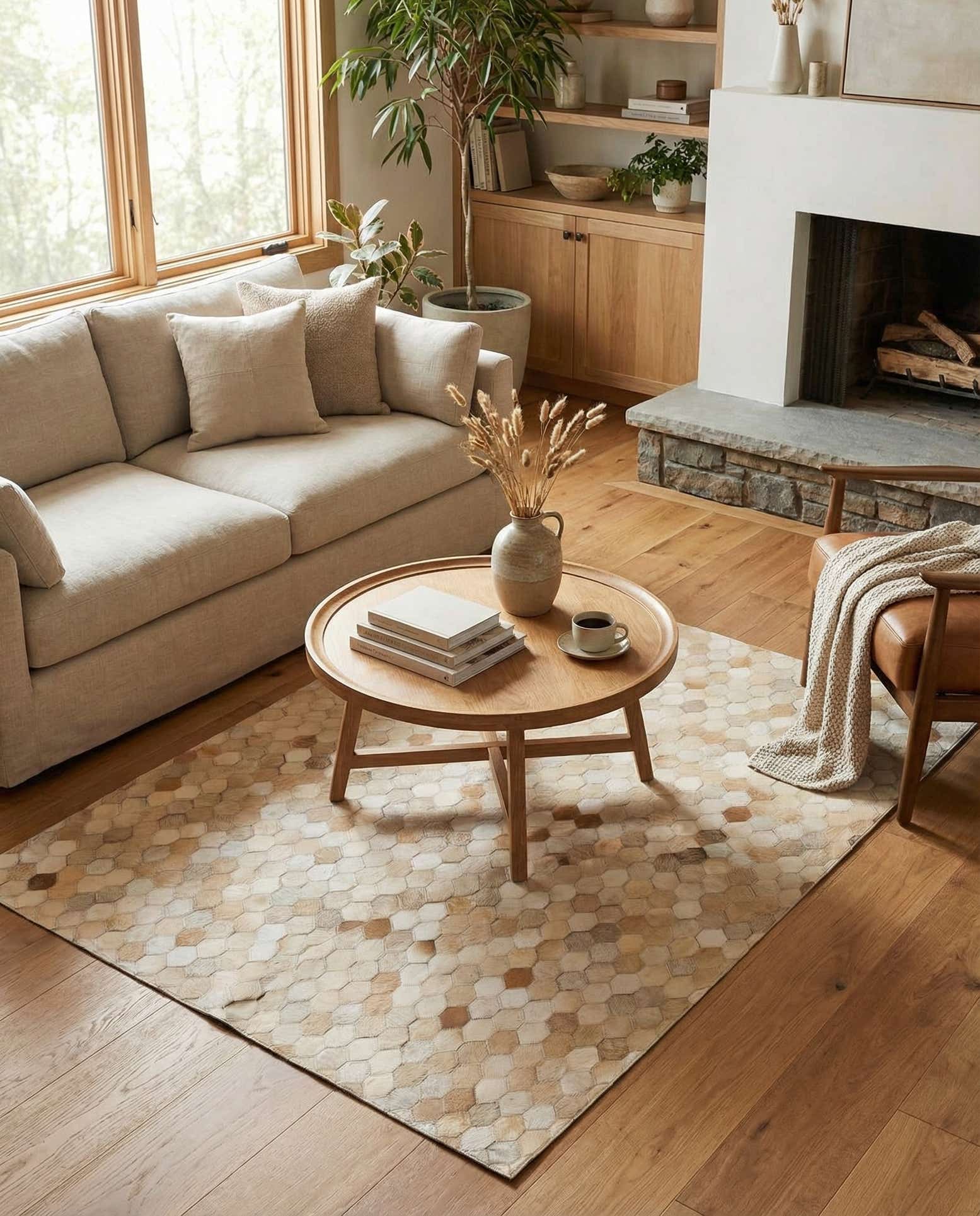 3' 11 x 5' 11 Cowhide Stocks Rug