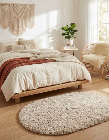 Blonde Marilyn Monroe™ Shag Oval Rug