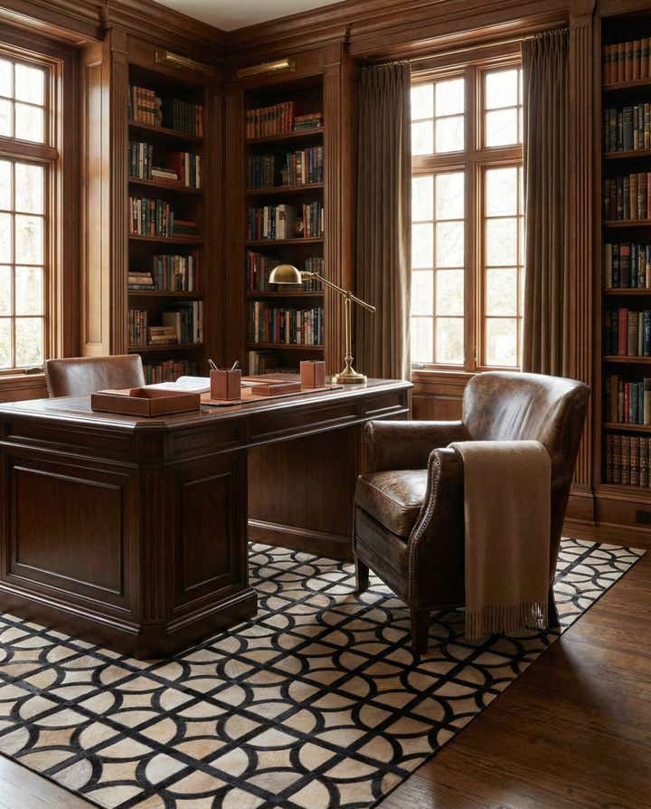 5' x 7' 8 Cowhide Rug