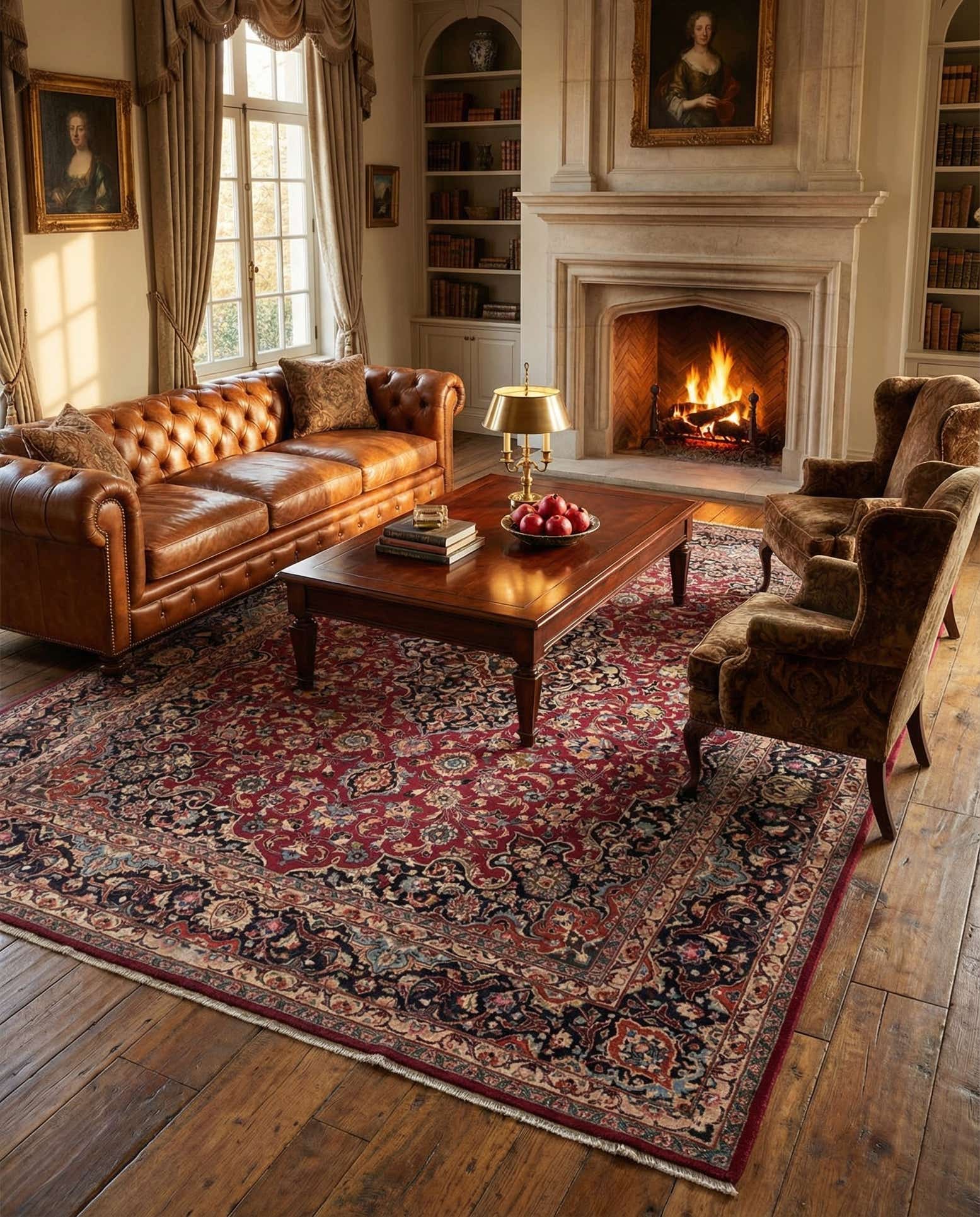 9' 10 x 12' 6 Hand Knotted Mashad Persian Wool Rug