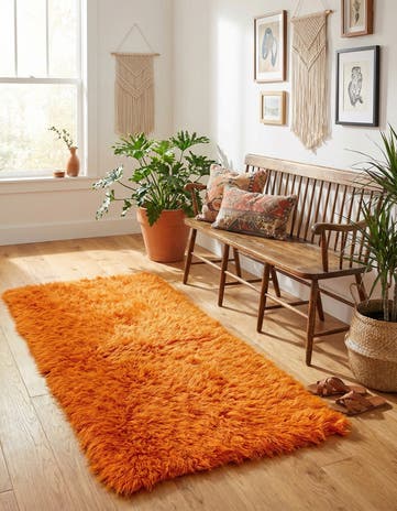 2' 7 x 4' 9 Hand Knotted Moroccan Wool Runner Rug