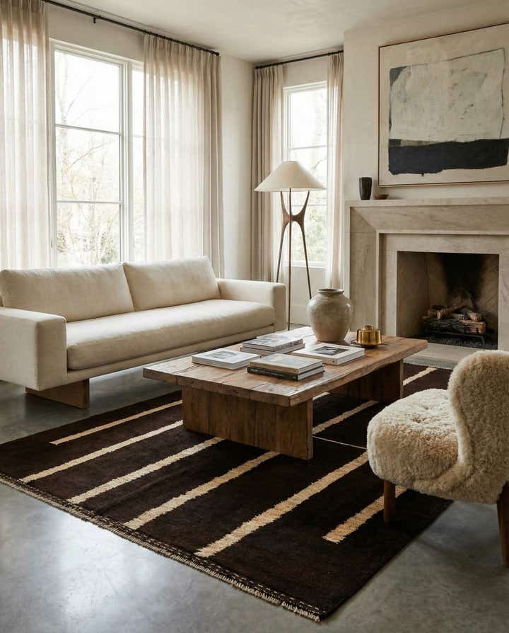 5' 3 x 7' 9 Hand Knotted Darya Wool Rug