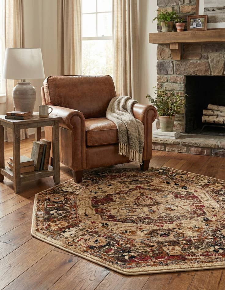 Detail image of  3' 3 x 3' 3 Saturn Octagon Rug