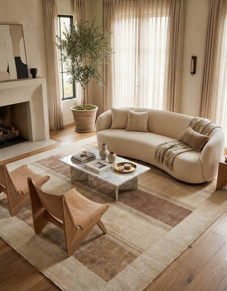 Detail image of  6' 10 x 9' 6  Hand Knotted Darya Wool Rug