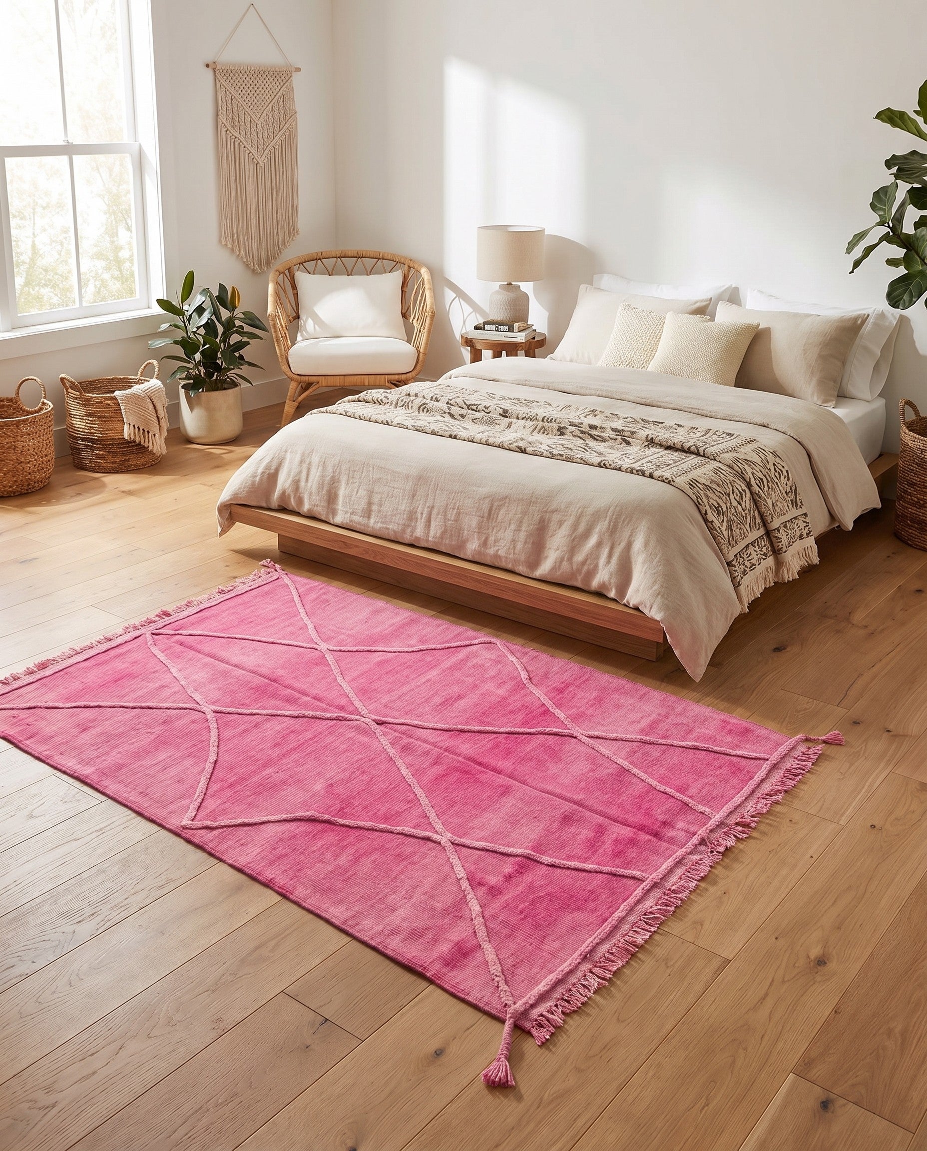 4' x 6' Hand Knotted Moroccan Wool Rug