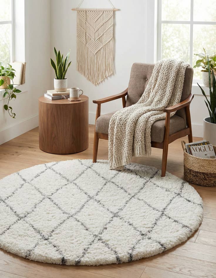 Detail image of 4' x 4' Marrakesh Shag Round Rug