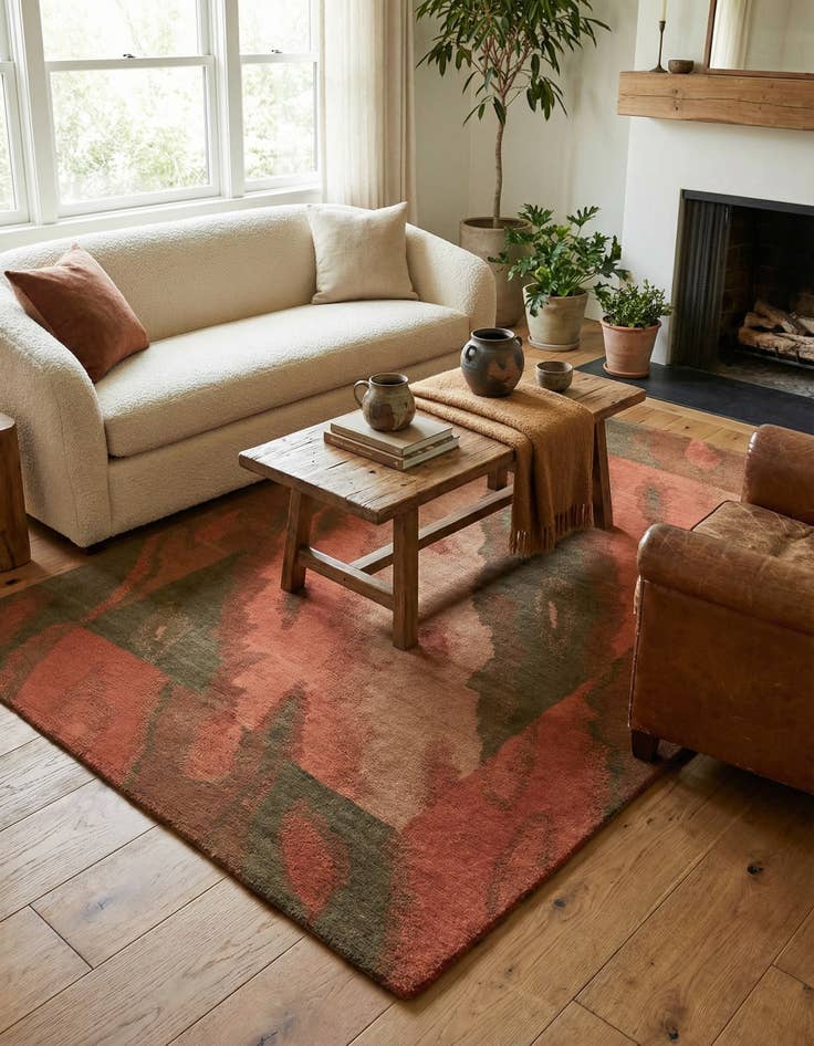 Detail image of 4' x 6'  Hand Knotted Nepal Wool Rug