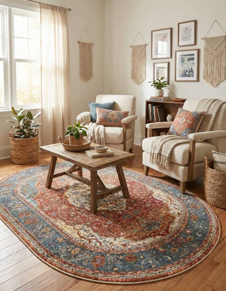 Detail image of  4' x 6' Santiago Oval Rug