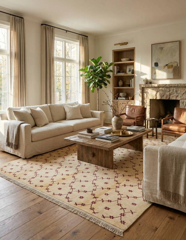 Detail image of 8' 2 x 11' 6  Hand Knotted Darya Wool Rug