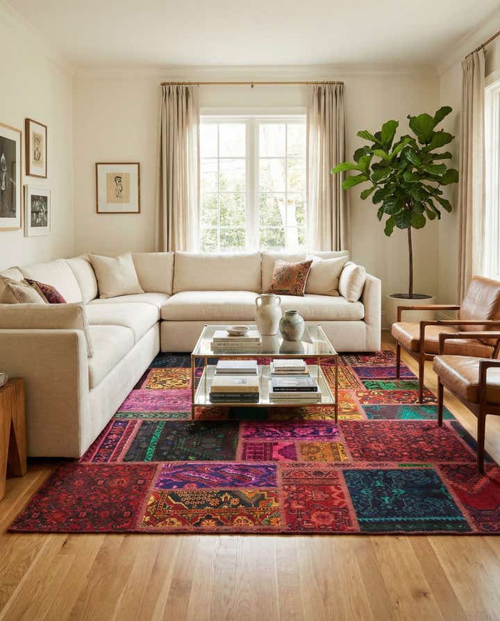 5' 8 x 7' 6 Hand Knotted Ultra Vintage Persian Wool Rug