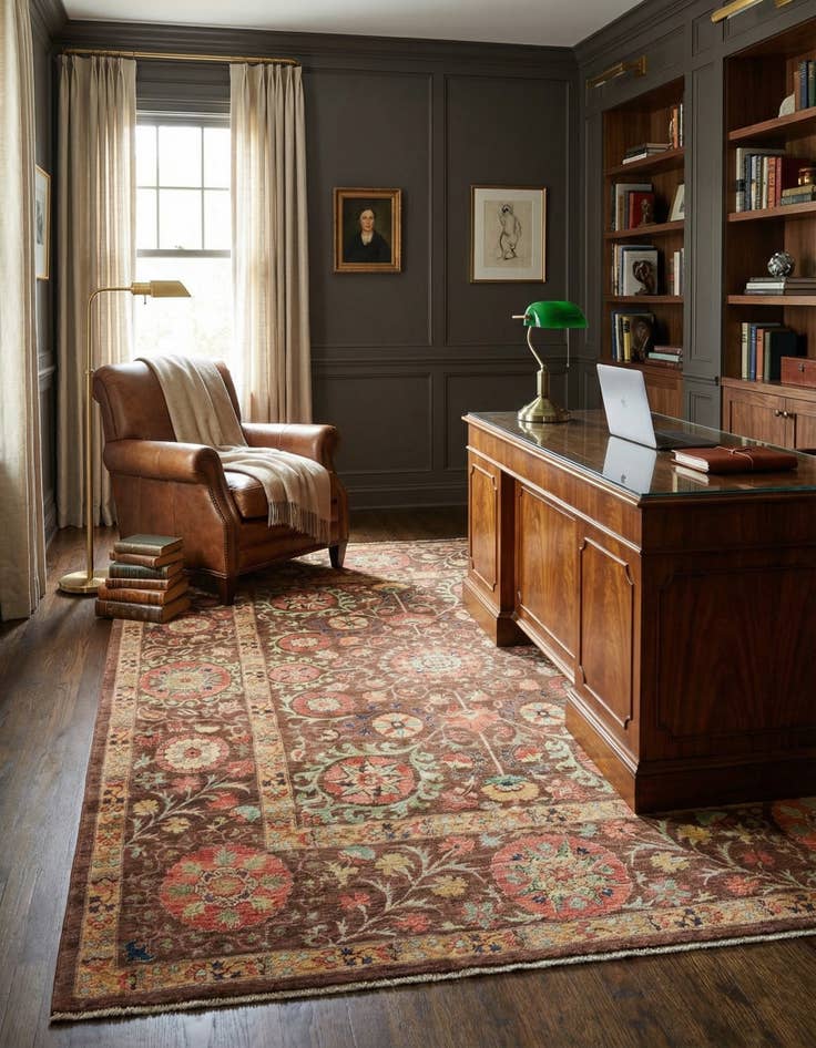 Detail image of 6' 9 x 8' 9  Hand Knotted Ariana Ziegler Oriental Rug